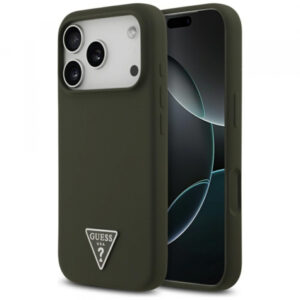 Husa MagSafe pentru Apple iPhone 17 Pro, Guess, Triangle Logo, Kaki Husa MagSafe pentru Apple iPhone 17 Pro, Guess, Triangle Logo, Kaki