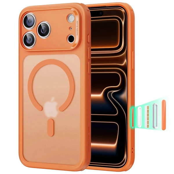 Husa MagSafe pentru Apple iPhone 17 Pro Max, ESR, Classic Hybrid Slide, Portocalie Satinata Husa MagSafe pentru Apple iPhone 17 Pro Max, ESR, Classic Hybrid Slide, Portocalie Satinata