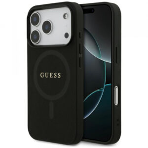 Husa MagSafe pentru Apple iPhone 17 Pro Max, Guess, Saffiano Classic Logo, Neagra Husa MagSafe pentru Apple iPhone 17 Pro Max, Guess, Saffiano Classic Logo, Neagra