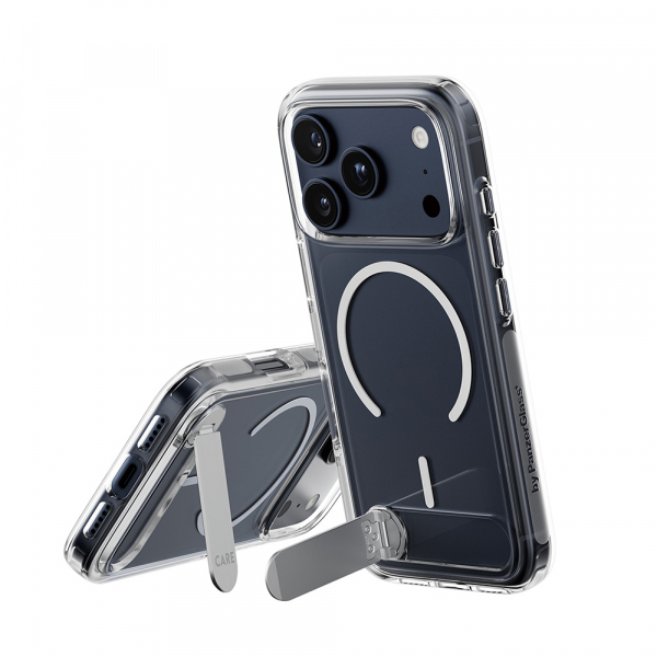 Husa MagSafe pentru Apple iPhone 17 Pro, PanzerGlass, Care Feature Kickstand, Transparenta Husa MagSafe pentru Apple iPhone 17 Pro, PanzerGlass, Care Feature Kickstand, Transparenta