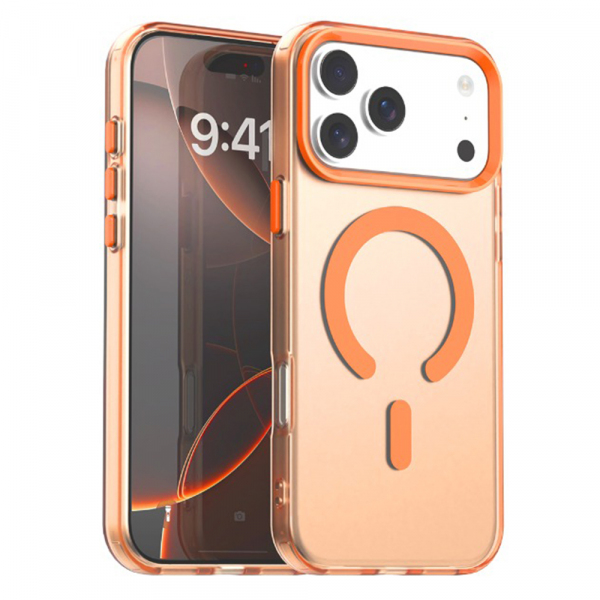 Husa MagSafe pentru Apple iPhone 17 Pro, Techsuit, CandyCase, Portocalie Husa MagSafe pentru Apple iPhone 17 Pro, Techsuit, CandyCase, Portocalie