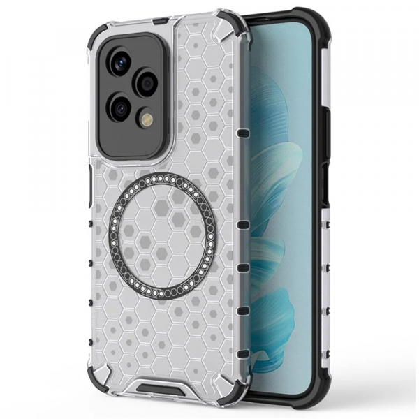 Husa MagSafe pentru Honor 200 Lite, Techsuit, HoneyComb Shield, Alba Husa MagSafe pentru Honor 200 Lite, Techsuit, HoneyComb Shield, Alba