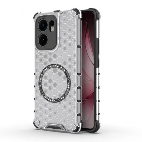Husa MagSafe pentru Oppo Reno13 FS 5G / Reno13 F 4G / Reno13 F, Techsuit, HoneyComb Shield, Alba Husa MagSafe pentru Oppo Reno13 FS 5G / Reno13 F 4G / Reno13 F, Techsuit, HoneyComb Shield, Alba