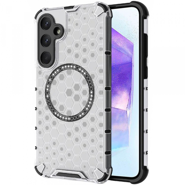 Husa MagSafe pentru Samsung Galaxy A55 5G A556, Techsuit, HoneyComb Shield, Alba Husa MagSafe pentru Samsung Galaxy A55 5G A556, Techsuit, HoneyComb Shield, Alba