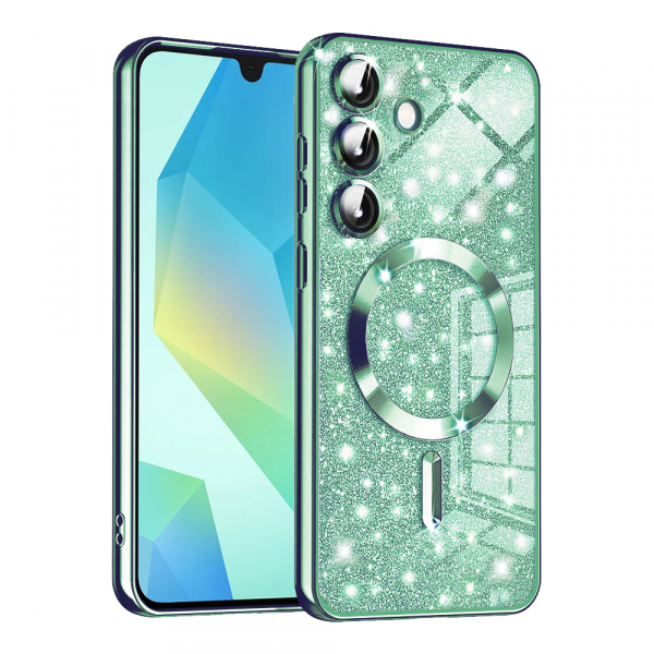 Husa MagSafe pentru Samsung Galaxy A16 5G A166 / A16 4G A165, Techsuit, Luxury Glitter, Roz Aurie Husa MagSafe pentru Samsung Galaxy A16 5G A166 / A16 4G A165, Techsuit, Luxury Glitter, Roz Aurie