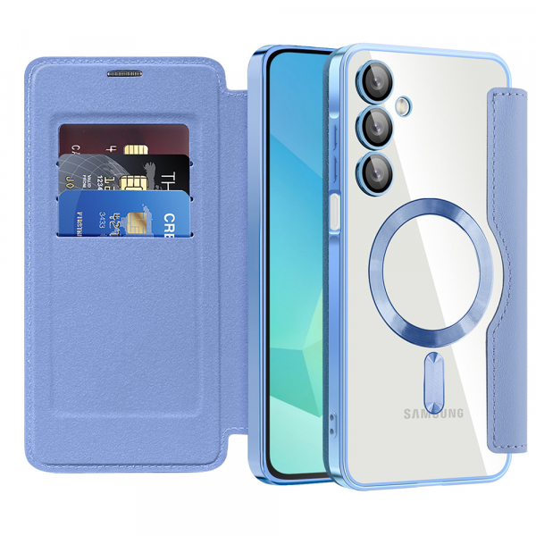 Husa MagSafe pentru Samsung Galaxy A16 5G A166 / A16 4G A165, Techsuit, SmartMag Book, Bleu Husa MagSafe pentru Samsung Galaxy A16 5G A166 / A16 4G A165, Techsuit, SmartMag Book, Bleu