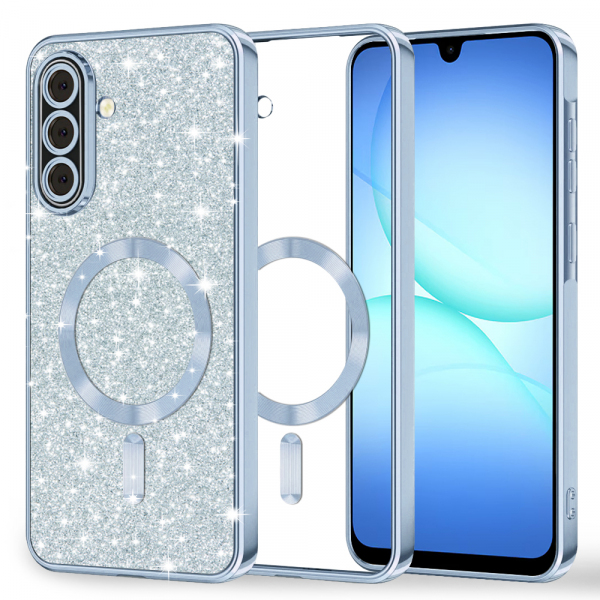 Husa MagSafe pentru Samsung Galaxy A17 4G / A17 5G, Techsuit, Luxury Glitter, Bleu Husa MagSafe pentru Samsung Galaxy A17 4G / A17 5G, Techsuit, Luxury Glitter, Bleu