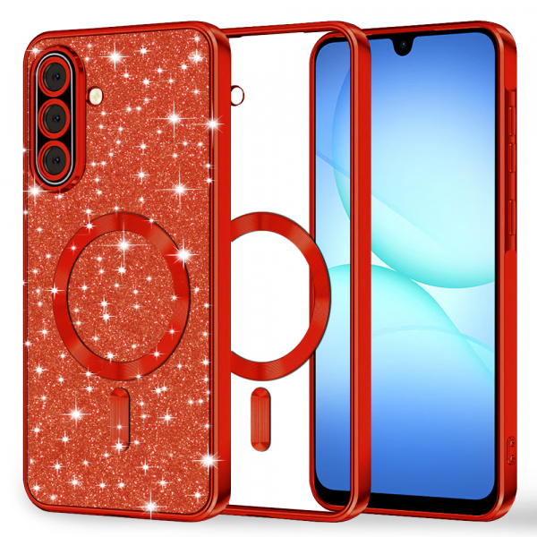 Husa MagSafe pentru Samsung Galaxy A17 4G / A17 5G, Techsuit, Luxury Glitter, Argintie Husa MagSafe pentru Samsung Galaxy A17 4G / A17 5G, Techsuit, Luxury Glitter, Argintie