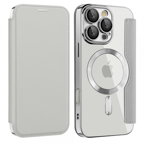 Husa MagSafe pentru Samsung Galaxy A17 5G, Techsuit, SmartMag Book, Gri Husa MagSafe pentru Samsung Galaxy A17 5G, Techsuit, SmartMag Book, Gri