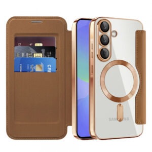 Husa MagSafe pentru Samsung Galaxy A37 5G, Techsuit, SmartMag Book, Gri Husa MagSafe pentru Samsung Galaxy A37 5G, Techsuit, SmartMag Book, Gri
