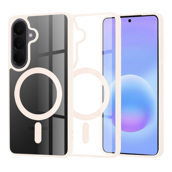 Husa MagSafe pentru Samsung Galaxy A57 5G, Techsuit, SmartMag Book, Roz Husa MagSafe pentru Samsung Galaxy A57 5G, Techsuit, SmartMag Book, Roz