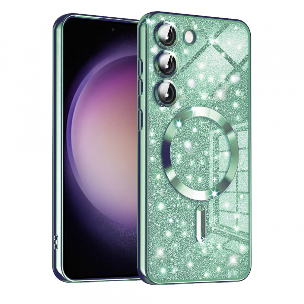 Husa MagSafe pentru Samsung Galaxy S23+ S916, Techsuit, Luxury Glitter, Verde Deschis Husa MagSafe pentru Samsung Galaxy S23+ S916, Techsuit, Luxury Glitter, Verde Deschis