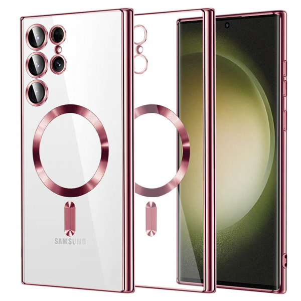 Husa MagSafe pentru Samsung Galaxy S23 Ultra S918 Techsuit CandyCase (Roz/Transparent) Husa MagSafe pentru Samsung Galaxy S23 Ultra S918 Techsuit CandyCase (Roz/Transparent)