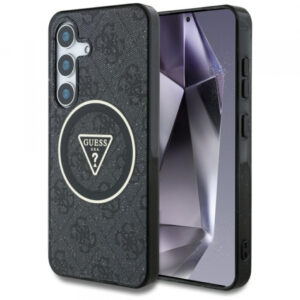 Husa MagSafe pentru Samsung Galaxy S25 Ultra S938, Guess, IML Glitter 4G Circle Triangle, Neagra Husa MagSafe pentru Samsung Galaxy S25 Ultra S938, Guess, IML Glitter 4G Circle Triangle, Neagra