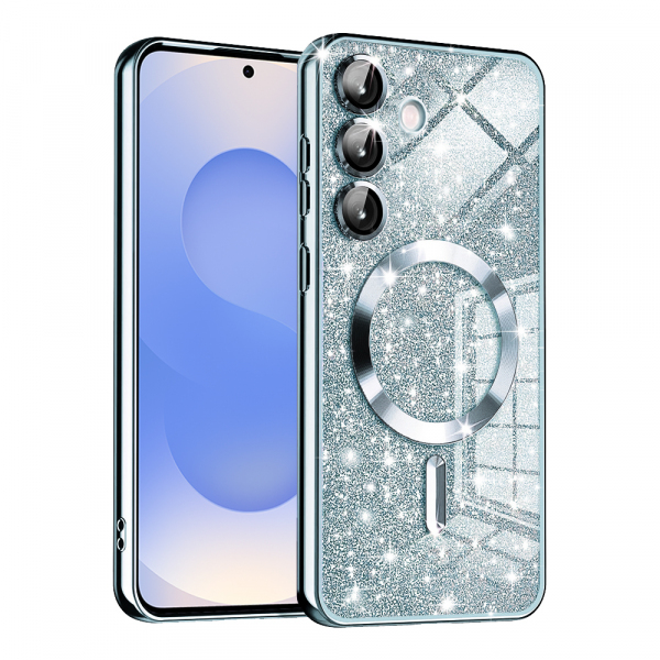 Husa MagSafe pentru Samsung Galaxy S25 S931, Techsuit, Luxury Glitter, Bleu Husa MagSafe pentru Samsung Galaxy S25 S931, Techsuit, Luxury Glitter, Bleu
