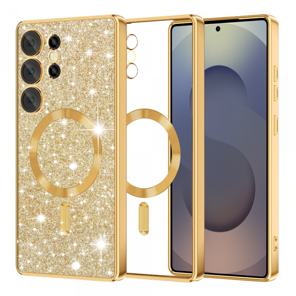 Husa MagSafe pentru Samsung Galaxy S25 Ultra S938, Techsuit, Luxury Glitter, Argintie Husa MagSafe pentru Samsung Galaxy S25 Ultra S938, Techsuit, Luxury Glitter, Argintie