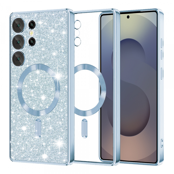 Husa MagSafe pentru Samsung Galaxy S25 Ultra S938, Techsuit, Luxury Glitter, Bleu Husa MagSafe pentru Samsung Galaxy S25 Ultra S938, Techsuit, Luxury Glitter, Bleu
