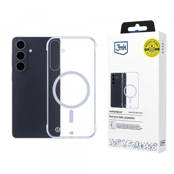 Husa MagSafe pentru Samsung Galaxy S26 Plus, 3MK, Just20g, Transparenta Husa MagSafe pentru Samsung Galaxy S26 Plus, 3MK, Just20g, Transparenta