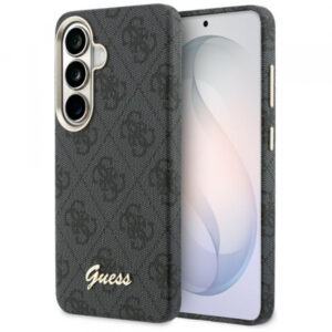Husa MagSafe pentru Samsung Galaxy S26 S942, Guess, 4G Script Logo, Neagra Husa MagSafe pentru Samsung Galaxy S26 S942, Guess, 4G Script Logo, Neagra