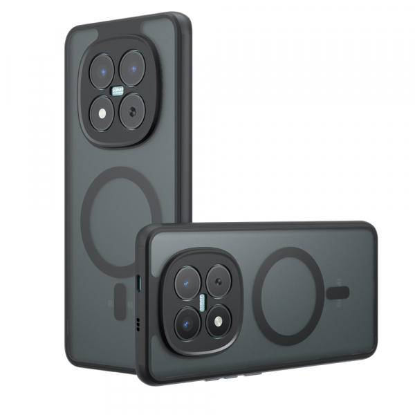 Husa MagSafe pentru Xiaomi Poco M8 Pro / Redmi Note 15 Pro+ 5G, Techsuit, PureFrost, Neagra Satinata Husa MagSafe pentru Xiaomi Poco M8 Pro / Redmi Note 15 Pro+ 5G, Techsuit, PureFrost, Neagra Satinata