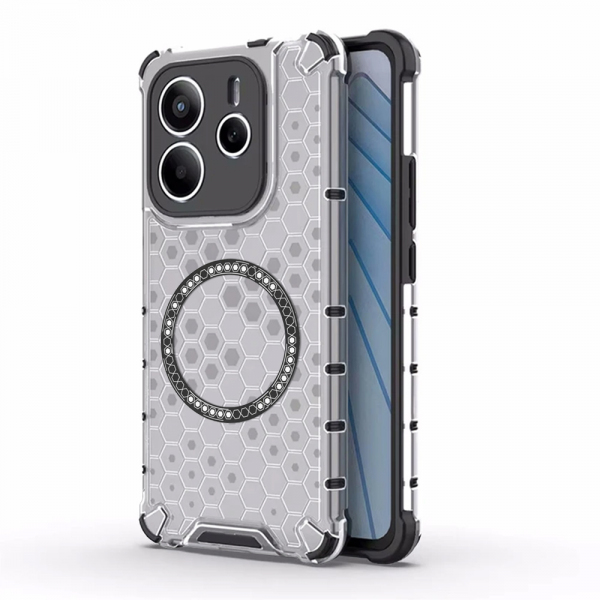 Husa MagSafe pentru Xiaomi Redmi Note 14 5G, Techsuit, HoneyComb Shield, Alba Husa MagSafe pentru Xiaomi Redmi Note 14 5G, Techsuit, HoneyComb Shield, Alba