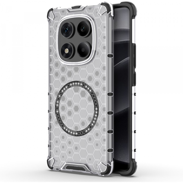 Husa MagSafe pentru Xiaomi Redmi Note 14 Pro 4G, Techsuit, HoneyComb Shield, Alba Husa MagSafe pentru Xiaomi Redmi Note 14 Pro 4G, Techsuit, HoneyComb Shield, Alba