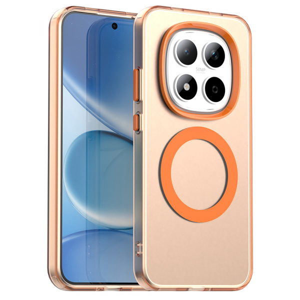Husa MagSafe pentru Xiaomi Redmi Note 15 Pro 5G, Techsuit, CandyCase, Portocalie Husa MagSafe pentru Xiaomi Redmi Note 15 Pro 5G, Techsuit, CandyCase, Portocalie
