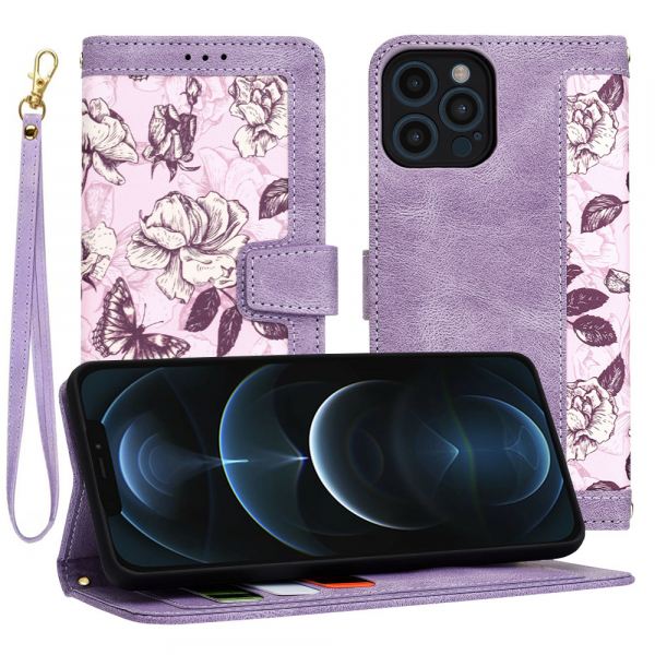 Husa pentru Apple iPhone 12 Pro Max, Techsuit, FlipCraft, Mov Husa pentru Apple iPhone 12 Pro Max, Techsuit, FlipCraft, Mov