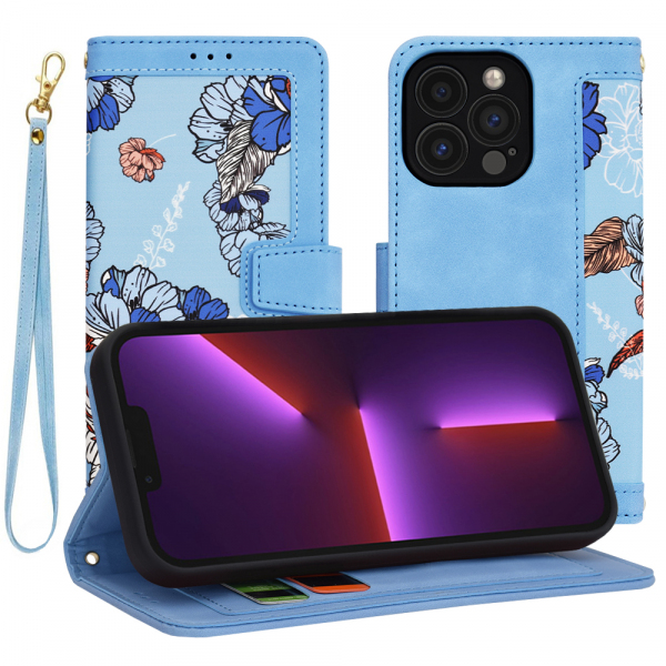 Husa pentru Apple iPhone 13 Pro, Techsuit, FlipCraft, Bleu Husa pentru Apple iPhone 13 Pro, Techsuit, FlipCraft, Bleu