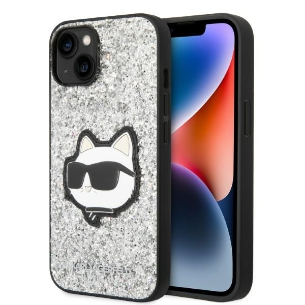 Husa pentru Apple iPhone 14 Plus, Karl Lagerfeld, Glitter Choupette Patch, Neagra Husa pentru Apple iPhone 14 Plus, Karl Lagerfeld, Glitter Choupette Patch, Neagra