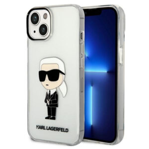 Husa pentru Apple iPhone 14 Plus, Karl Lagerfeld, Ikonik Karl, Transparenta Husa pentru Apple iPhone 14 Plus, Karl Lagerfeld, Ikonik Karl, Transparenta