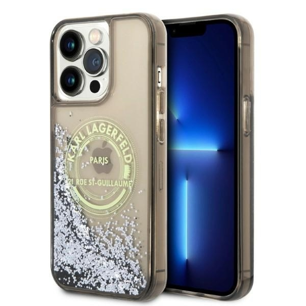 Husa pentru Apple iPhone 14 Pro Max, Karl Lagerfeld, Liquid Glitter RSG, Neagra Husa pentru Apple iPhone 14 Pro Max, Karl Lagerfeld, Liquid Glitter RSG, Neagra