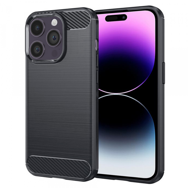 Husa pentru Apple iPhone 14 Pro Max, Techsuit, Carbon, Neagra Husa pentru Apple iPhone 14 Pro Max, Techsuit, Carbon, Neagra