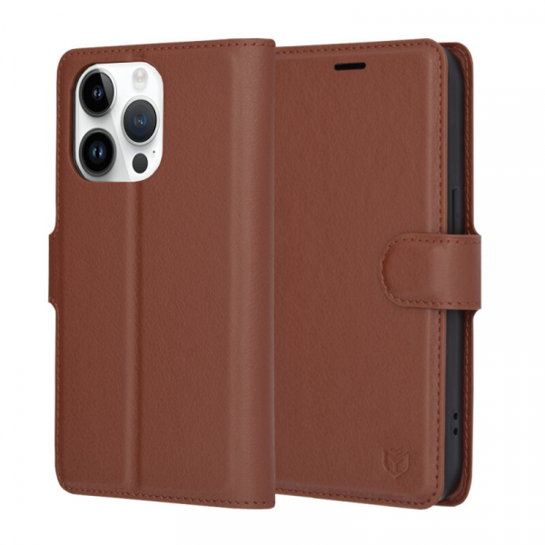 Husa pentru Apple iPhone 14 Pro, Techsuit, Leather Folio, Maro Husa pentru Apple iPhone 14 Pro, Techsuit, Leather Folio, Maro