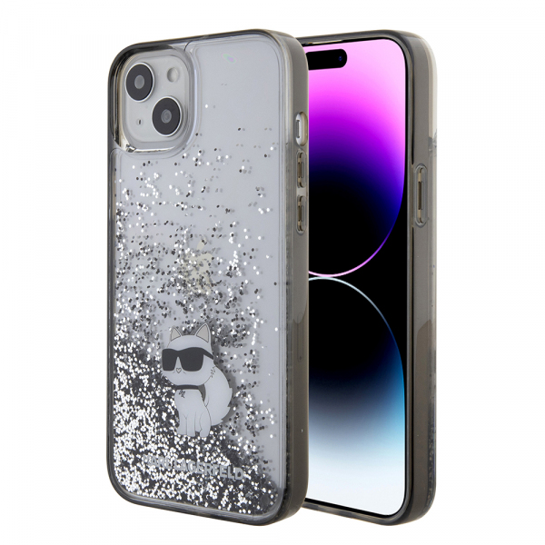 Husa pentru Apple iPhone 15 Plus, Karl Lagerfeld, Liquid Glitter Choupette, Transparenta Husa pentru Apple iPhone 15 Plus, Karl Lagerfeld, Liquid Glitter Choupette, Transparenta