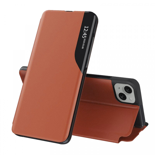 Husa pentru Apple iPhone 15 Plus, Techsuit, eFold, Portocalie Husa pentru Apple iPhone 15 Plus, Techsuit, eFold, Portocalie