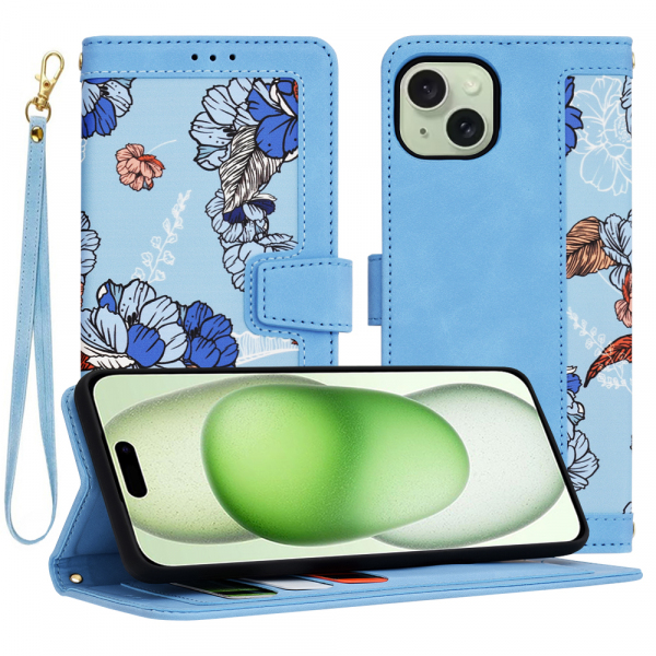 Husa pentru Apple iPhone 15 Plus, Techsuit, FlipCraft, Bleu Husa pentru Apple iPhone 15 Plus, Techsuit, FlipCraft, Bleu