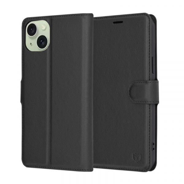 Husa pentru Apple iPhone 15 Plus, Techsuit, Leather Folio, Maro Husa pentru Apple iPhone 15 Plus, Techsuit, Leather Folio, Maro