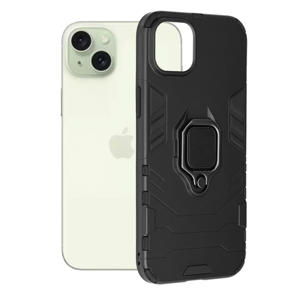 Husa pentru Apple iPhone 15 Plus, Techsuit, Shield, Neagra Husa pentru Apple iPhone 15 Plus, Techsuit, Shield, Neagra