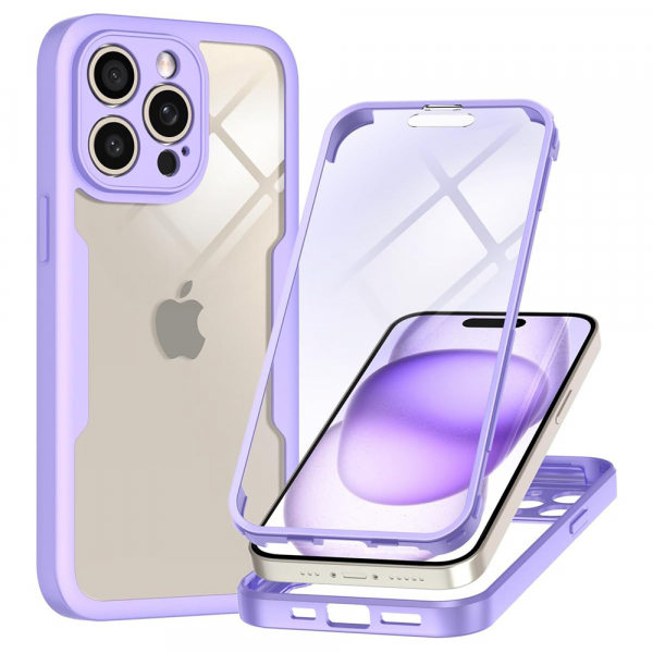 Husa pentru Apple iPhone 15 Pro, Techsuit, ColorVerse 360, Mov Husa pentru Apple iPhone 15 Pro, Techsuit, ColorVerse 360, Mov