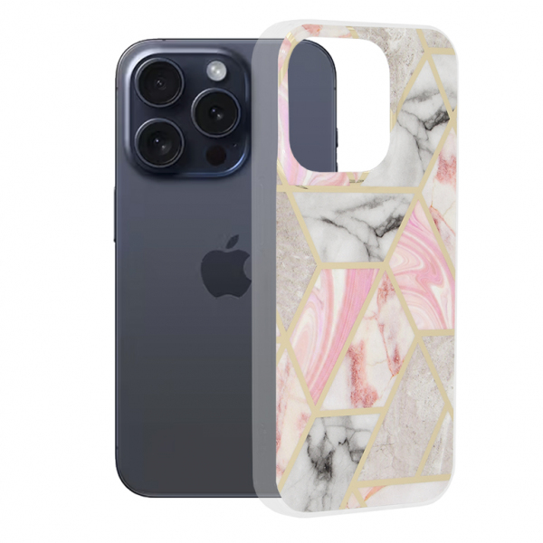 Husa pentru Apple iPhone 15 Pro, Techsuit CamGuard Pro (Roz/Negru) Husa pentru Apple iPhone 15 Pro, Techsuit CamGuard Pro (Roz/Negru)
