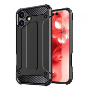 Husa pentru Apple iPhone 16 Plus, Techsuit, Hybrid Armor, Neagra Husa pentru Apple iPhone 16 Plus, Techsuit, Hybrid Armor, Neagra