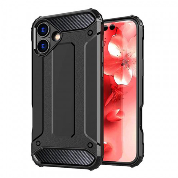 Husa pentru Apple iPhone 16 Plus, Techsuit, Hybrid Armor, Neagra Husa pentru Apple iPhone 16 Plus, Techsuit, Hybrid Armor, Neagra