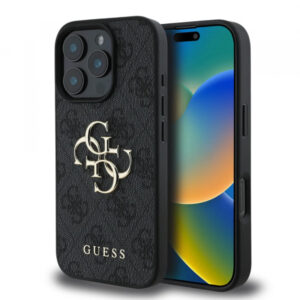 Husa pentru Apple iPhone 16 Pro Max, Guess, 4G Big Logo, Neagra Husa pentru Apple iPhone 16 Pro Max, Guess, 4G Big Logo, Neagra