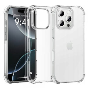 Husa pentru Apple iPhone 16 Pro, Techsuit, Shockproof Clear (Big Lens Hole), Transparenta Husa pentru Apple iPhone 16 Pro, Techsuit, Shockproof Clear (Big Lens Hole), Transparenta