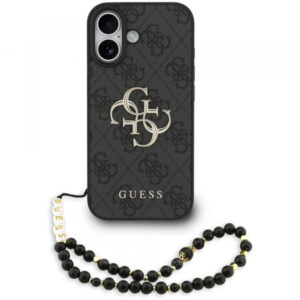 Husa pentru Apple iPhone 17, Guess, 4G Classic Logo with Strap, Neagra Husa pentru Apple iPhone 17, Guess, 4G Classic Logo with Strap, Neagra