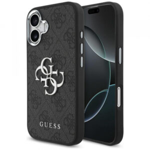 Husa pentru Apple iPhone 17, Guess, Big 4G Logo Classic, Maro Argintie Husa pentru Apple iPhone 17, Guess, Big 4G Logo Classic, Maro Argintie
