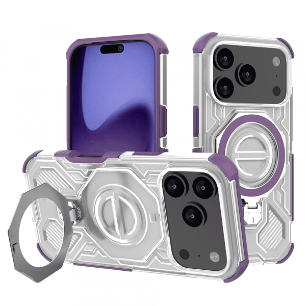 Husa pentru Apple iPhone 17 Pro, Techsuit, Carbon Shield Pro, Mov Husa pentru Apple iPhone 17 Pro, Techsuit, Carbon Shield Pro, Mov