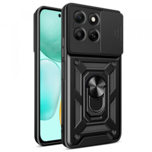 Husa pentru Honor X6c, Techsuit, CamShield, Neagra Husa pentru Honor X6c, Techsuit, CamShield, Neagra
