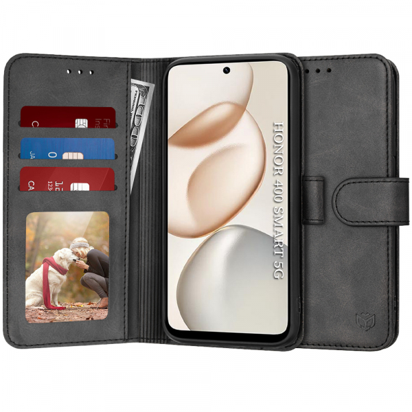 Husa pentru Honor 400 Smart 4G / X7d 4G, Techsuit, Diary Book, Neagra Husa pentru Honor 400 Smart 4G / X7d 4G, Techsuit, Diary Book, Neagra